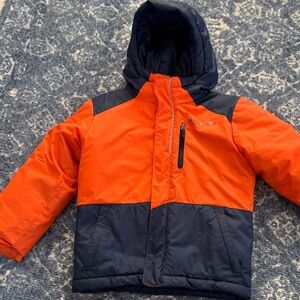 Columbia Kids' Bold Orange and Black Puffer Jacket